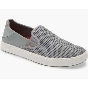 OluKai Shoes Mens 8.5 Gray Mesh Lae Ahi Slip On Casual Comfort Lightweight